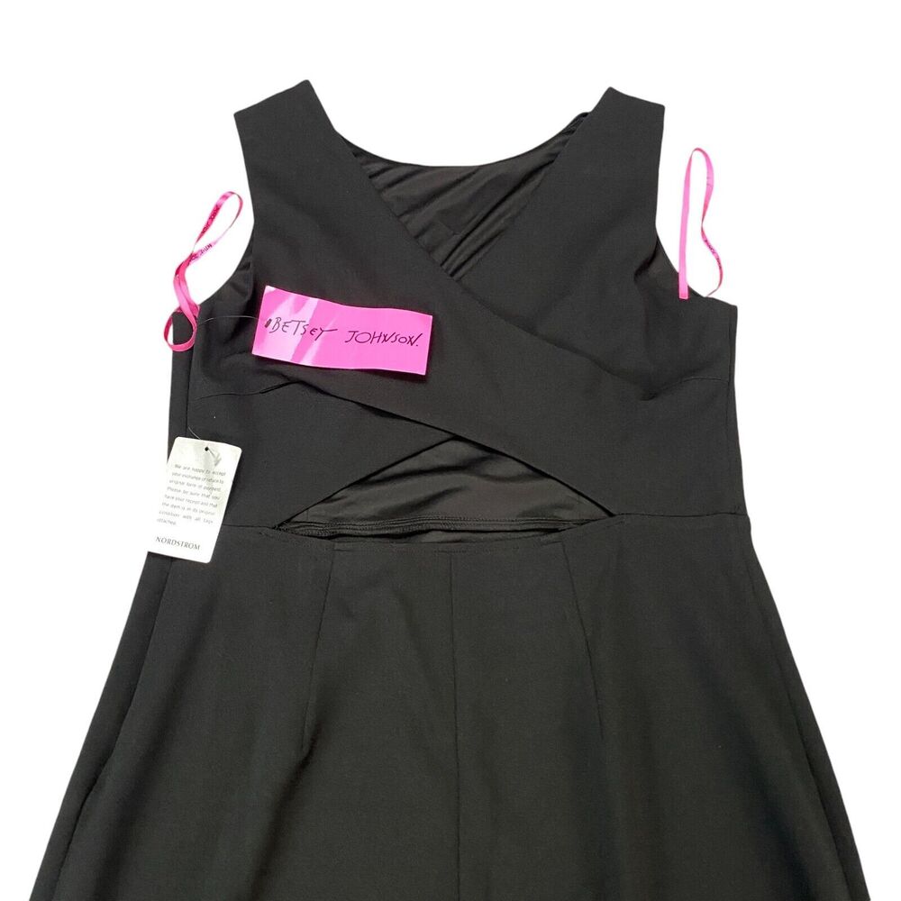 Betsey Johnson Scuba Crepe Midi Dress Women Size14 Black - Picture 11 of 16